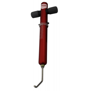 Birchwood Casey TRGSCL Trigger Scale Red Aluminum Body with Stainless Steel Trigger Pull & Rubber Black Handle for Firearms