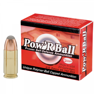 CORBON Pow`rball Ammunition Pb09100/20, 9 Mm + P, Powerball, 100 Gr, 1450 Fps, 20 Rd/bx