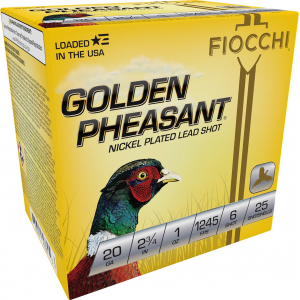 Fiocchi 20GP6 Golden Pheasant Extrema 20 Gauge 2.75 in 1 oz 6 Shot 25 Per Box/ 10 Cs