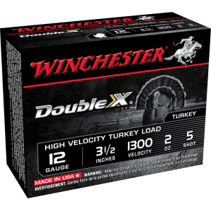 WINCHESTER Sth12355 Double X High Velocity Turkey 12gauge 3.50 In 2oz 5shot 10 Per Box/10 Case, Shotgun Shells