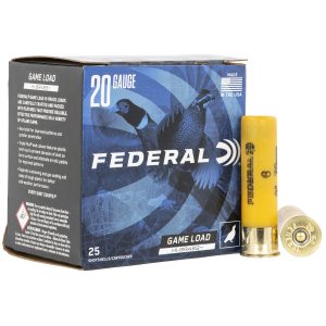 FEDERAL H2586 Game-shok High Brass 20 Gauge 3 In 1 1/4 Oz 6 Shot 25 Per Box/ 10 Cs