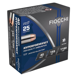 Fiocchi 40XTP25 Hyperformance 40 S&W 155 gr Hornady XTP Hollow Point 25 Per Box/ 20 Cs - Fiocchi