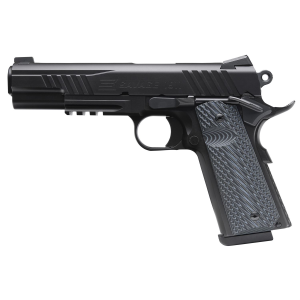 Savage Arms 67211 1911 Government 9mm Luger 10+1 5 in Black Stainless Steel Barrel. Black Nitride Serrated Stainless Steel Slide. Black Nitride Stainless Steel Frame w/Picatinny Rail, Black VZ Grip, Pistol