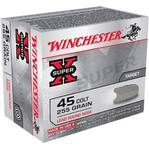 Winchester Ammo X45CP2 Super X 45 Colt 255 gr Lead Round Nose 20 Per Box/ 10 Case