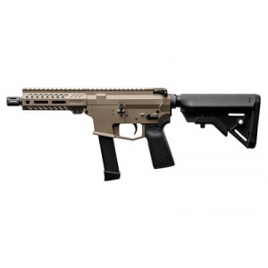 Angstadt Arms UDP-9, Semi-auto, Short Barreled Rifle, 9MM, 6 in Barrel, A2 Style Flash Hider, Cerakote Finish, Flat Dark Earth, 5.5 in Free Float M-LOK Handguard, B5 Systems Bravo Stock, Manual Safety, 17 Rounds, 1 Mag AAUDP09SF6
