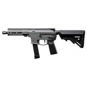 Angstadt Arms UDP-9, Semi-auto, Short Barreled Rifle, 9MM, 6 in Barrel, A2 Style Flash Hider, Cerakote Finish, Tactical Gray, 5.5 in Free Float M-LOK Handguard, B5 Systems Bravo Stock, Manual Safety, 17 Rounds, 1 Mag AAUDP09SG6