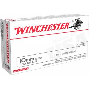 WINCHESTER Ammo Usa10mm Usa 10mm Auto 180 Gr Full Metal Jacket Flat Nose 20 Per Box/ 10 Case