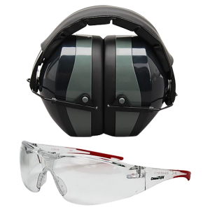 Champion Targets 40622 Eyes & Ears Combo 26 dB Over the Head Passive Muff & Shooting Glasses Black/Gray