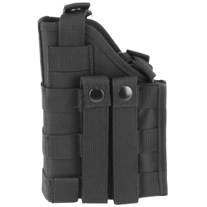 NCSTAR Ambidextrous Modular MOLLE Holster CVHOL2953B, Black, Nylon, Two Removable MOLLE Straps with snap-buttons CVHOL2953B