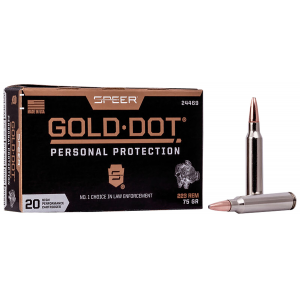 SPEER 24469 Gold Dot Personal Protection 223 Rem 75 Gr Soft Point 20 Per Box/ 10 Case