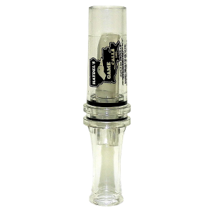 Haydel's Game Calls BC10 Big Barreled Open Call Single Reed Mallard Sounds Attracts Ducks Clear Plastic