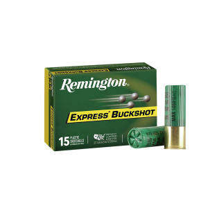 REMINGTON Ammunition 26876 Express Buckshot 12 Gauge 2.75 In 00 Buck Shot 15 Per Box/ 5 Cs