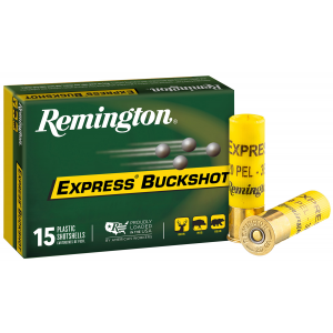REMINGTON Ammunition 26877 Express Buckshot 20 Gauge 2.75 In 3 Buck Shot 15 Per Box/ 5 Cs