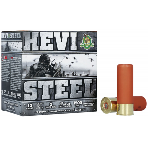 HEVI-SHOT Hs60002 Hevi-steel 12 Gauge 3 In 1 1/4 Oz 2 Shot 25 Per Box/ 10 Cs
