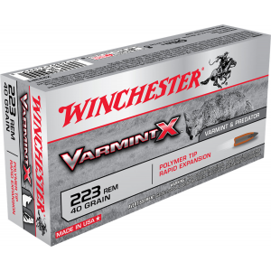 WINCHESTER Ammo X223p1 Varmint X 223 Rem 40 Gr Polymer Tip Rapid Expansion 20 Per Box/ 10 Case