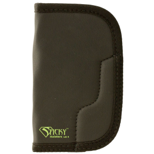 Sticky Holsters LG5 LG-5 Lg/Long Revolvers up to 4 in Latex Free Synthetic Rubber Black w/Green Logo