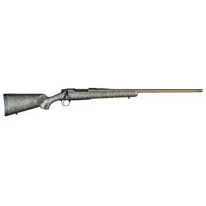 Christensen Arms 8010100800 Mesa 300 Win Mag 3+1 24in Threaded Barrel, Burnt Bronze Cerakote, Green with Black/Tan Webbing Stock