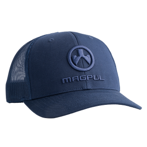 Magpul MAG1261410 Covert Trucker Hat Navy Adjustable Snapback OSFA Magpul Logo