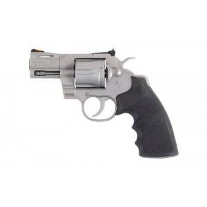 Colts Manufacturing Python, Revolver, 357 Magnum, 2.5 in Barrel, Matte Stainless Steel Finish, Hogue Rubber Grip, Adjustable Rear Sight, Red Ramp Front Sight, 6 Rounds PYTHON-SM2RTS