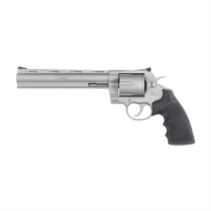 Colts Manufacturing Anaconda, Revolver, 44 Magnum, 8 in Barrel, Matte Stainless Steel Finish, Hogue Rubber Grip, Adjustable Rear Sight, Red Ramp Front Sight, 6 Rounds ANACONDA-SM8RTS