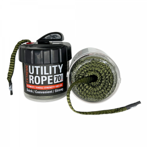 Rapid Rope Mini Canister Olive Drab Green RRMCODFG6119, Rope In a Can, 70 Feet, Rated For 1100lb, Built-in Rope Cutter RRMCODFG6119