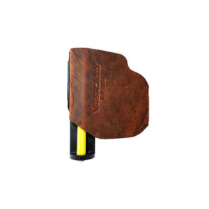 Versa Carry IWB/OWB Holster, Fits Small Sized 9mm Pistol with 3.5 in Barrel, Black Polymer with Magnetic Water Buffalo Leather Trigger Guard PRO9SM