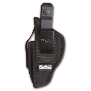 Uncle Mike's 70020 Sidekick Hip Holster IWB/OWB Size 02 Black Kodra Nylon Belt Clip Fits Med/Large DA Revolver Fits 3-4 in Barrel Ambidextrous