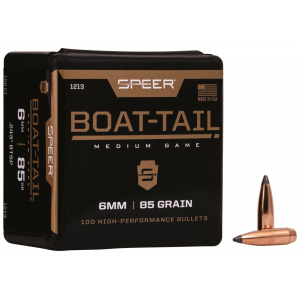 Speer 1213 Boat-Tail 6mm .243 85 gr Jacketed Soft Point Boat Tail 100 Per Box/ 5 Case