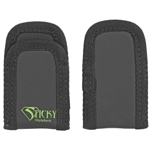 Sticky Holsters MMSX2 Mini Mag Sleeve Single Black w/Green Logo Latex Free Synthetic Rubber (2 Pack)