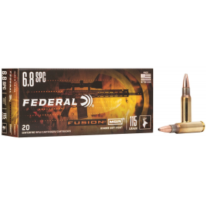 Federal F68MSR1 Fusion MSR 6.8mm Rem SPC 115 gr Fusion Soft Point 20 Per Box/ 10 Cs