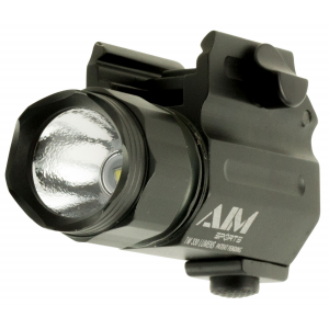 Aim Sports FQ330C Compact Weapon For Compact Pistol 330 Lumens Output White/Red/Green/Blue Cree LED Light Weaver Quick Release Mount Black Anodized Aluminum - Aim Sports