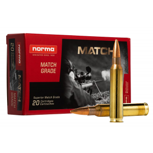 NORMA Ammunition 2423552 Dedicated Precision Golden Target Match 223 Rem 77 Gr Hollow Point Boat Tail 20 Per Box/ 10 Cs