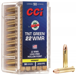CCI 0060 Tnt Green 22 Wmr 30 Gr Speer Tnt Green Hollow Point 50 Per Box/ 40 Cs