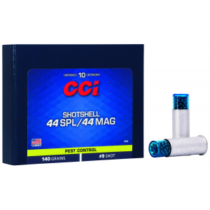 CCI 3744 Pest Control Shotshell 44 S&w Spl 140 Gr Shotshell #9 Shot 10 Per Box/ 20 Cs