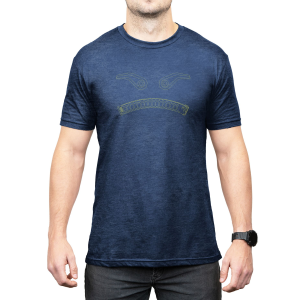 Magpul MAG1268411S Magmouth Navy Heather Cotton/Polyester Short Sleeve Small Graphic T Shirt - Magpul