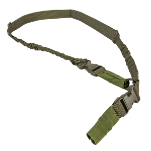 NcStar AARS21PG VISM Sling 1.25 in 55 in-72 in Adjustable Bungee Green Nylon Strap w/Elastic Shock-Cord 2or1 Point Sling