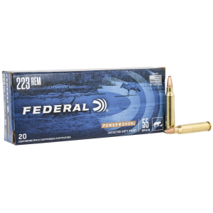 FEDERAL 223a Power-shok 223rem 55gr Jacketed Soft Point 20 Per Box/10 Case Centerfire, Rifle Ammunition
