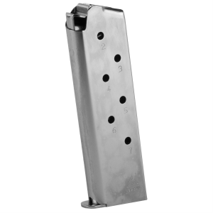 Mec-Gar MGCG4507N Magazine 45 ACP 7Rd Nickel For Colt 1911 1911