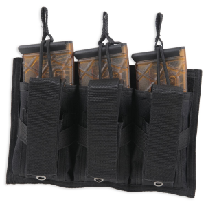 Bulldog BDT62 Tri-Double Mag Pouch MOLLE Black Belt Loop Compatible w/ 30-Round Compatible w/ High Capacity