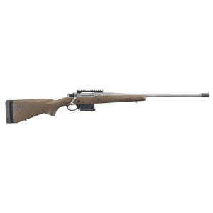 Ruger 47198 Hawkeye Long-Range Hunter Full Size 6.5 Creedmoor 5+1 22 in Matte Stainless Steel Threaded Barrel, Picatinny Rail Stainless Steel Receiver, Black Speckled Brown Adj LOP Laminate Stock, Rifle