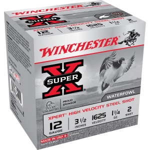 WINCHESTER Ammo Wex12lm2 Super X Xpert High Velocity 12 Gauge 3.50 In 1 1/4 Oz 2 Shot 25 Per Box/ 10 Case