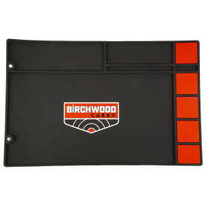 Birchwood Casey Pistol Cleaning Mat, 17 inx11 in, Chemical Resistant Rubber, Black/Red BC-30250