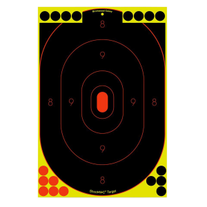 Birchwood Casey 34617 Shoot-N-C Reactive Target Self-Adhesive Paper Black/Yellow Silhouette Includes Pasters 12 PK