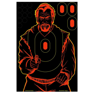 Birchwood Casey 34647 Shoot-N-C Reactive Target Bad Guy Silhouette Adhesive Paper Target 12 in x 18 in 12 Per Pkg