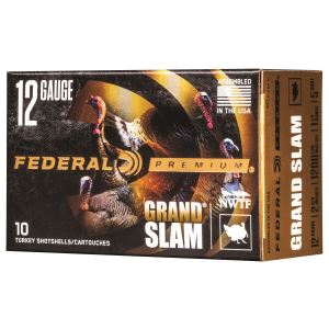 FEDERAL Pfcx156f5 Premium Grand Slam 12gauge 2.75 In 1 1/2oz 5shot 10 Per Box/25 Case, Shotgun Shells
