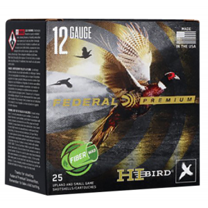 eral HVF12HW5 Federal Premium Hi-Bird Fiber Wad 12 Gauge 1 1/4 Oz 5 Shot 25 Per Box/ 10 Cs Ammo