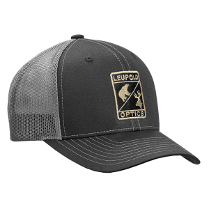 Leupold 170580 Wildlife Trucker Hat Black/Gray Adjustable Snapback OSFA Structured