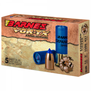 BARNES Vor-tx 20737, 12 Gauge 3 In, 438 Grain Slug, Shotshell, 5 Round Box 20737