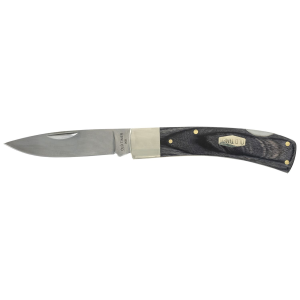 Old Timer 1135989 Heritage Series Bruin 50th Anniversary 2.80 in Drop Point Plain D2 Steel Blade 3.70 in Black Wood Laminate Handle