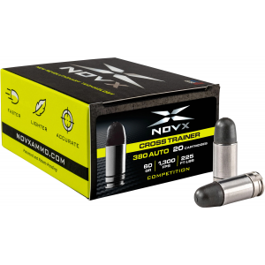 NOVX 380ctcss20 Cross Trainer 380 Acp 60 Gr Copper Polymer Frangible 20 Per Box/ 10 Cs